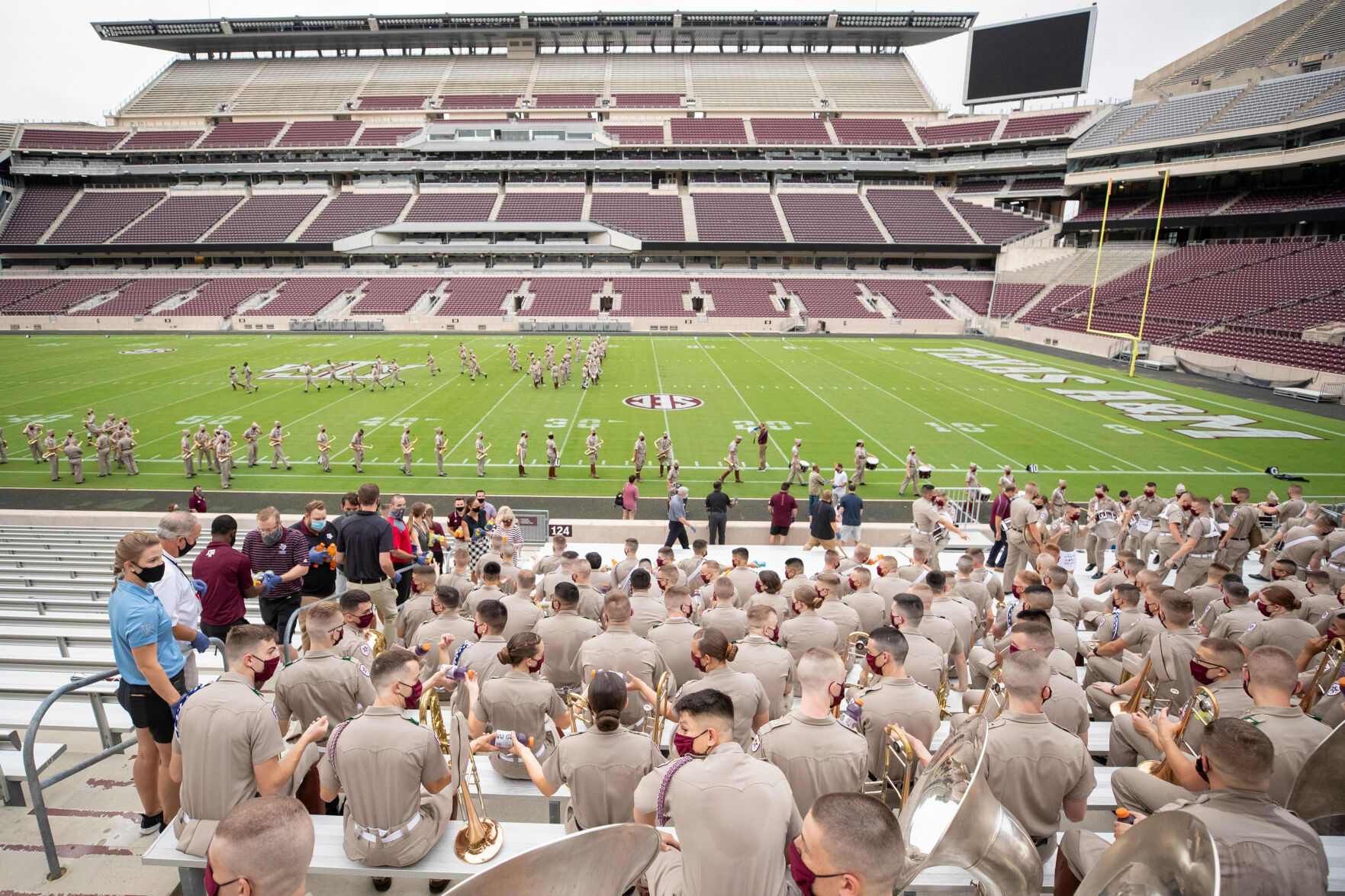 Aggie Band marches on Kyle Field